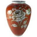 Vase 28,3 cm Wallendorfer Porzellan ehem. VEB Blumen Weiß gebraucht - gut