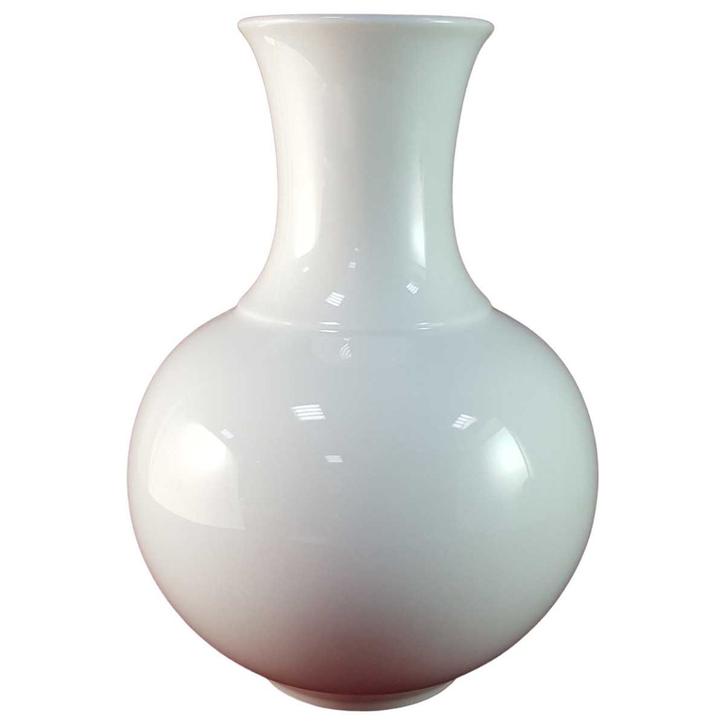 [45816007] Vase 20 cm Hutschenreuther Weiß gebraucht - sehr gut