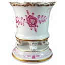 Tischvase Vase Dekorative 8,8 cm Meissen Neuer Ausschnitt Indische Malerei Purpur II. Wahl gebraucht - sehr gut