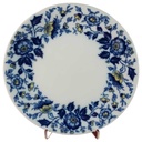 Kuchenteller Dessertteller Frühstücksteller 19,4 cm Seltmann Weiden blau gelb Blumendekor Blumen gebraucht - gut