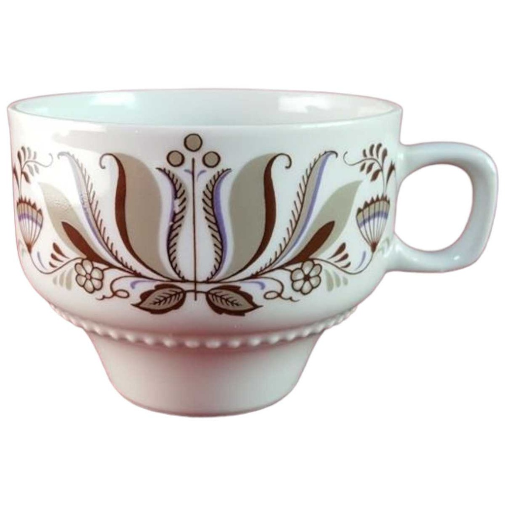 [45816108] Kaffeetasse Tasse Eschenbach Venedig Perlrand braunes florales Muster Braun gebraucht - gut