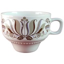 Kaffeetasse Tasse Eschenbach Venedig Perlrand braunes florales Muster Braun gebraucht - gut