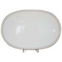 Servierplatte Speiseplatte Fleischplatte Steakplatte Goldrand 32,5x22 cm Tirschenreuth Dekor 5042 gebraucht - sehr gut