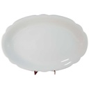 Servierplatte Speiseplatte Fleischplatte Steakplatte 31,7x21,7 cm Seltmann Weiden Nora Weiß gebraucht - akzeptabel