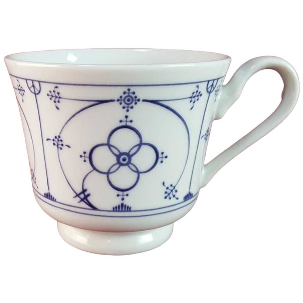 Kaffeetasse Tasse Chromolit Porzellan Indisch Blau Strohblume gebraucht - sehr gut