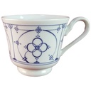 Kaffeetasse Tasse Chromolit Porzellan Indisch Blau Strohblume gebraucht - sehr gut