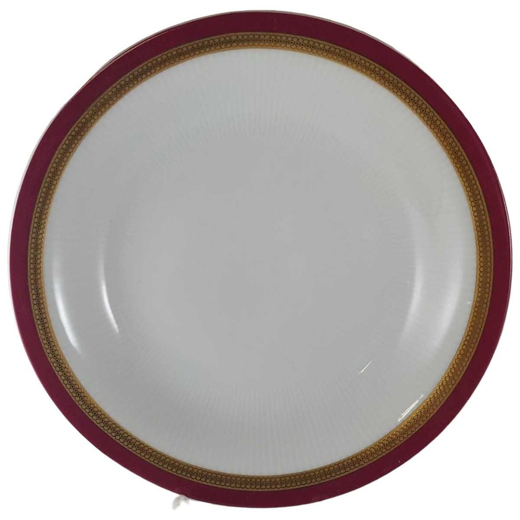 Suppenteller Goldrand 23 cm Mitterteich Form 870 Rot gebraucht - gut