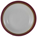 Suppenteller Goldrand 23 cm Mitterteich Form 870 Rot gebraucht - gut