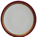 Kuchenteller Dessertteller Frühstücksteller Goldrand 20 cm Mitterteich Form 870 Rot gebraucht - gut