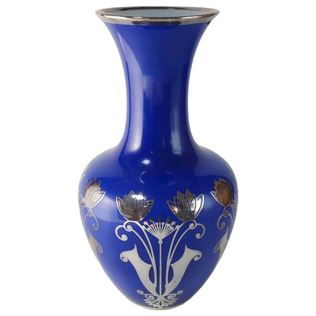 [45816203] Vase Dekorative Feinsilberauflage 25,7 cm Hutschenreuther gebraucht - gut