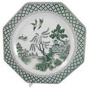 Speiseteller Essteller 25 cm J & G Meakin England Royal Staffordshire Willow grün gebraucht - gut