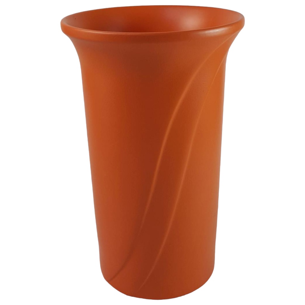 Vase mit Relief H 20,8 D 13 cm orang Germany 378 20
