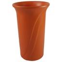 Vase mit Relief H 20,8 D 13 cm orang Germany 378 20