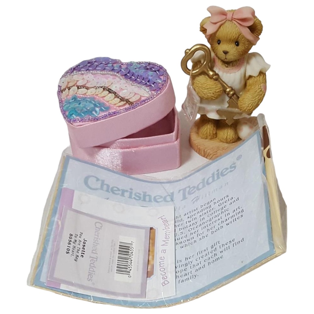 [45816250] Figur mit OVP Cherished Teddies Josette You Are The Key To My Heart 2001 gebraucht - neuwertig