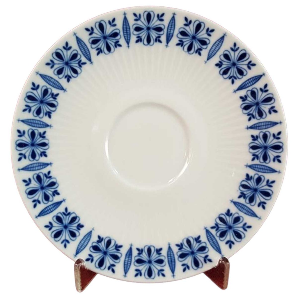 [45816277] Untertasse für Kaffee 100 Jahre 14,9 cm Bareuther Waldsassen blau Band gebraucht - akzeptabel