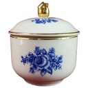 Zuckerdose Goldrand Schaller blaue Blumendekor mit Blumen Blau gebraucht - gut