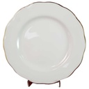 Kuchenteller Dessertteller Frühstücksteller Goldrand 21 cm Royal Vale Weiß mit gebraucht - sehr gut