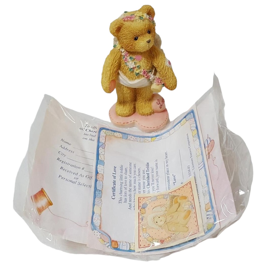 [45816295] Figur mit OVP Cherished Teddies Love Girl Standing With Bow & Arrow 1994 neu