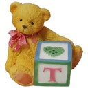 Figur Cherished Teddies Bear With ABC T Block 1995 gebraucht - sehr gut
