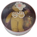 Figur Cherished Teddies Gift Set Figurine Plush Teddy and Cookie Tin 1999 neu