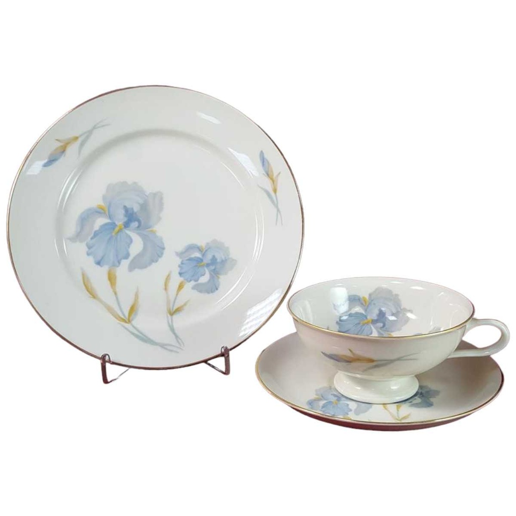 [45816329] Sammelgedeck Teeset Goldrand 3tlg Thomas Porzellan Blumen gebraucht - gut