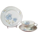 Sammelgedeck Teeset Goldrand 3tlg Thomas Porzellan Blumen gebraucht - gut