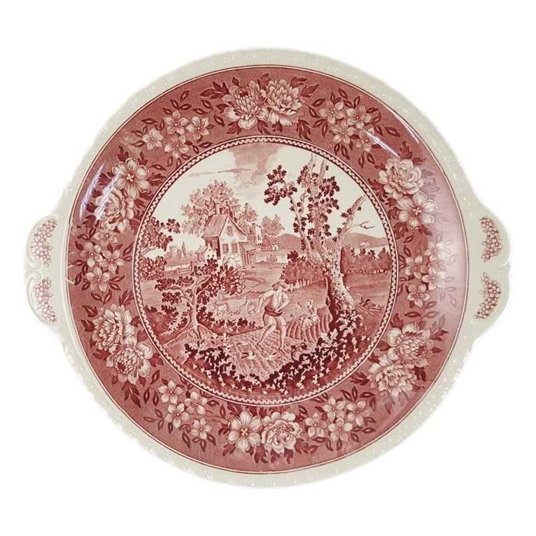 [45816333] Dessertteller Kuchenplatte mit Henkeln Tortenplatte Villeroy & Boch Rusticana Rot
