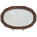 Servierplatte Speiseplatte Fleischplatte Steakplatte 28x18,5 cm Arabella Atelier Decor Toscana Braun gebraucht - gut