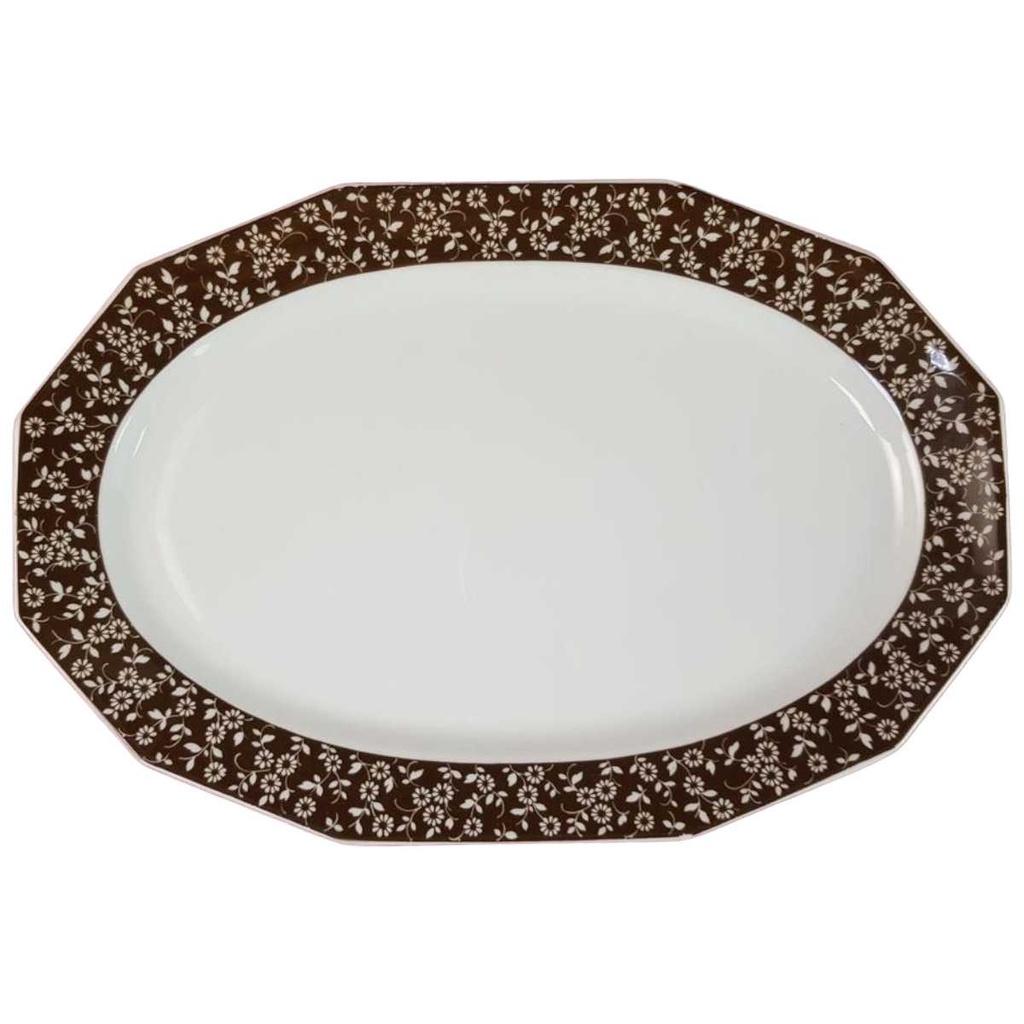 [45816341] Servierplatte Speiseplatte Fleischplatte Steakplatte 32x21,6 cm NB Form und Design Serie Alba Braun gebraucht - akzeptabel