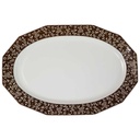 Servierplatte Speiseplatte Fleischplatte Steakplatte 32x21,6 cm NB Form und Design Serie Alba Braun gebraucht - akzeptabel