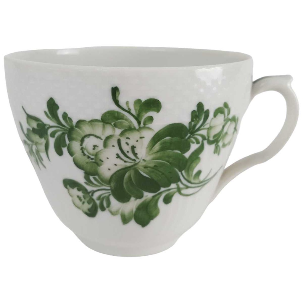 [458163845] Kaffeetasse Royal Copenhagen Grüne Blume geschweift II. Wahl gebraucht - sehr gut