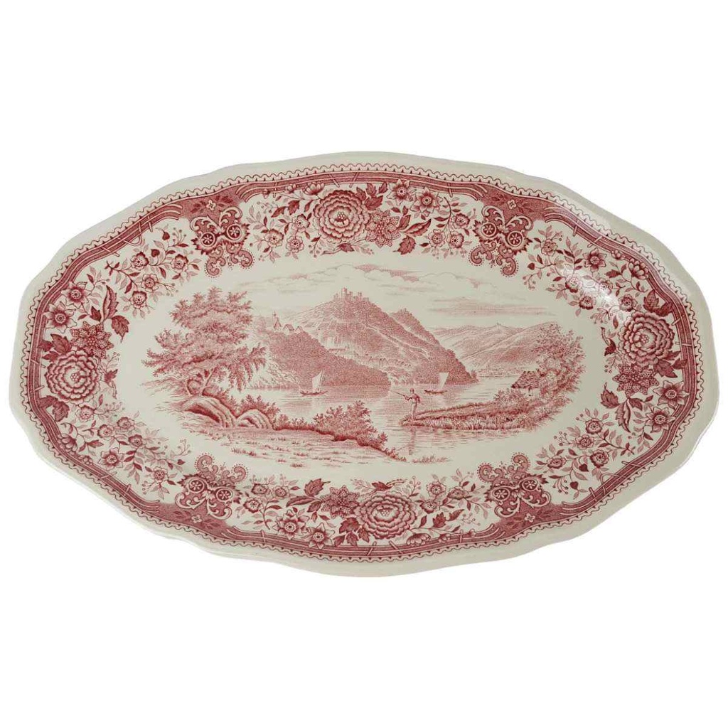 Fleischplatte 30,7x20,2 cm Villeroy & Boch Burgenland Rot gebraucht - sehr gut