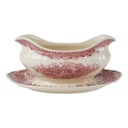 Sauciere mit Teller 1tlg Villeroy & Boch Burgenland Rot