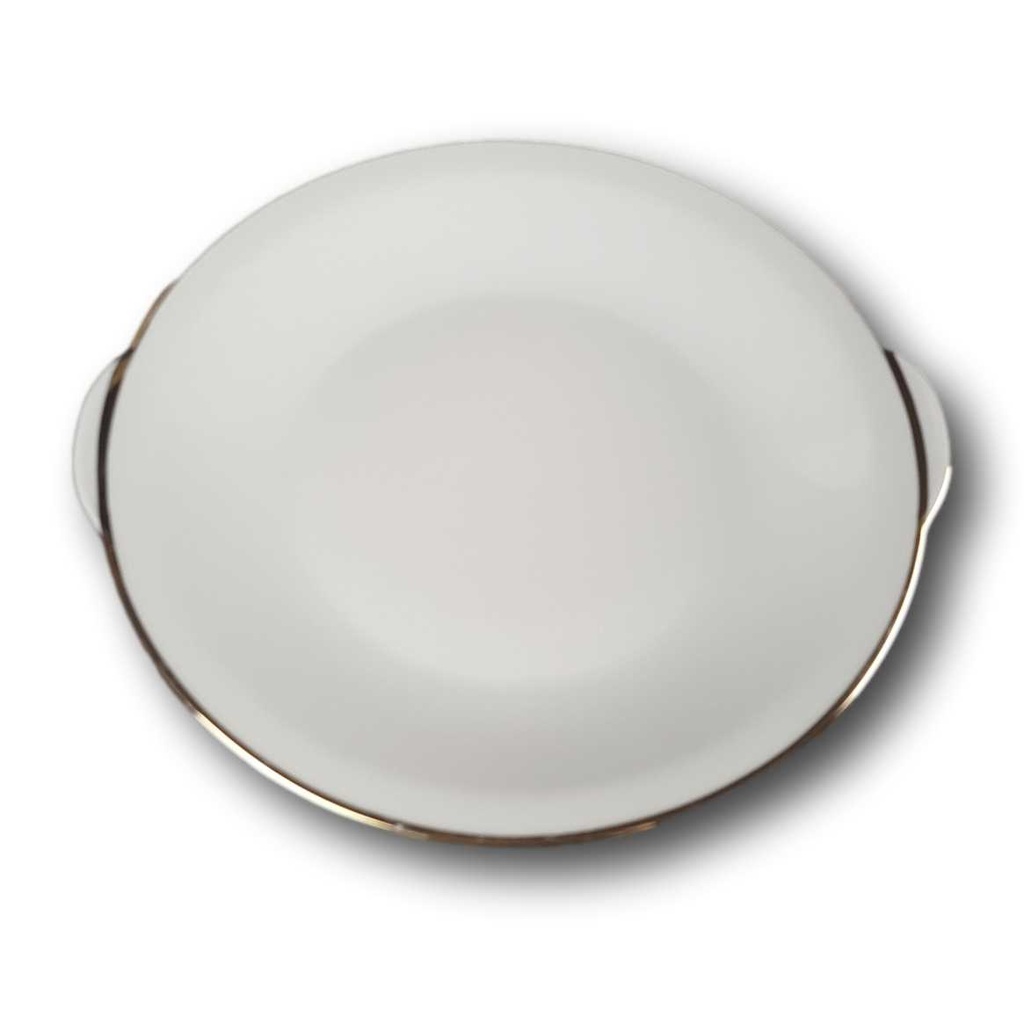 [458163889] Tortenplatte Kuchenplatte Tortenständer Goldrand Eschenbach Alte Formen W3636 gebraucht - gut