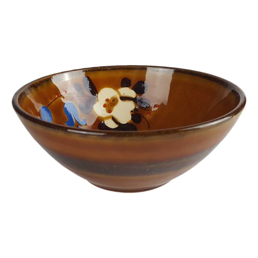[458163898] Schale 0,3 L 15,3 cm Schramberg Blumendekor braun Blumen gebraucht - gut