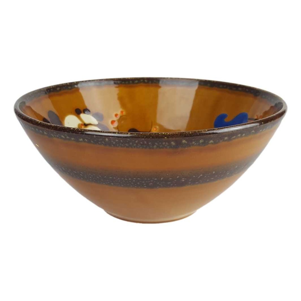 [458163899] Schale 0,8 L 20,4 cm Schramberg Blumendekor braun Blumen gebraucht - gut