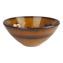 Schale 0,8 L 20,4 cm Schramberg Blumendekor braun Blumen gebraucht - gut