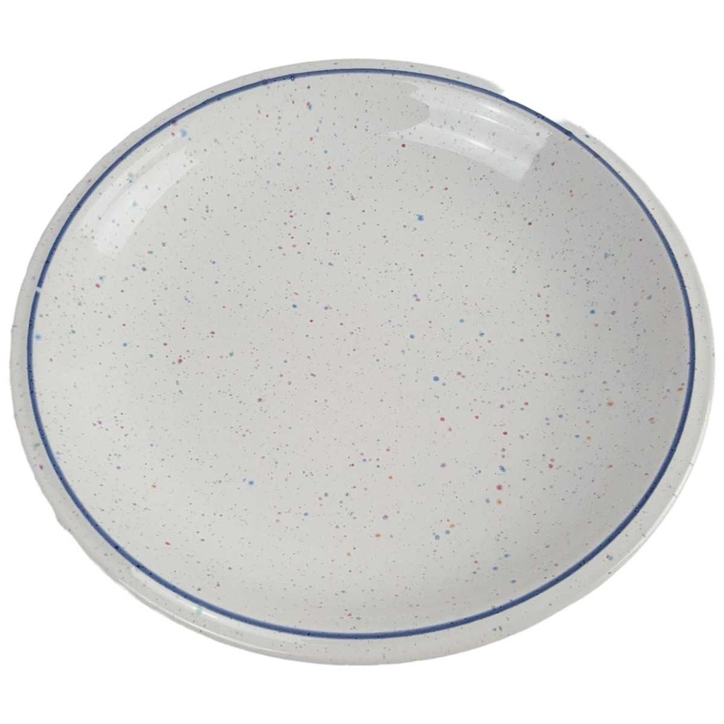 [458163903] Speiseteller Essteller 23 cm John Tams Banquet blauer Rand gebraucht - gut