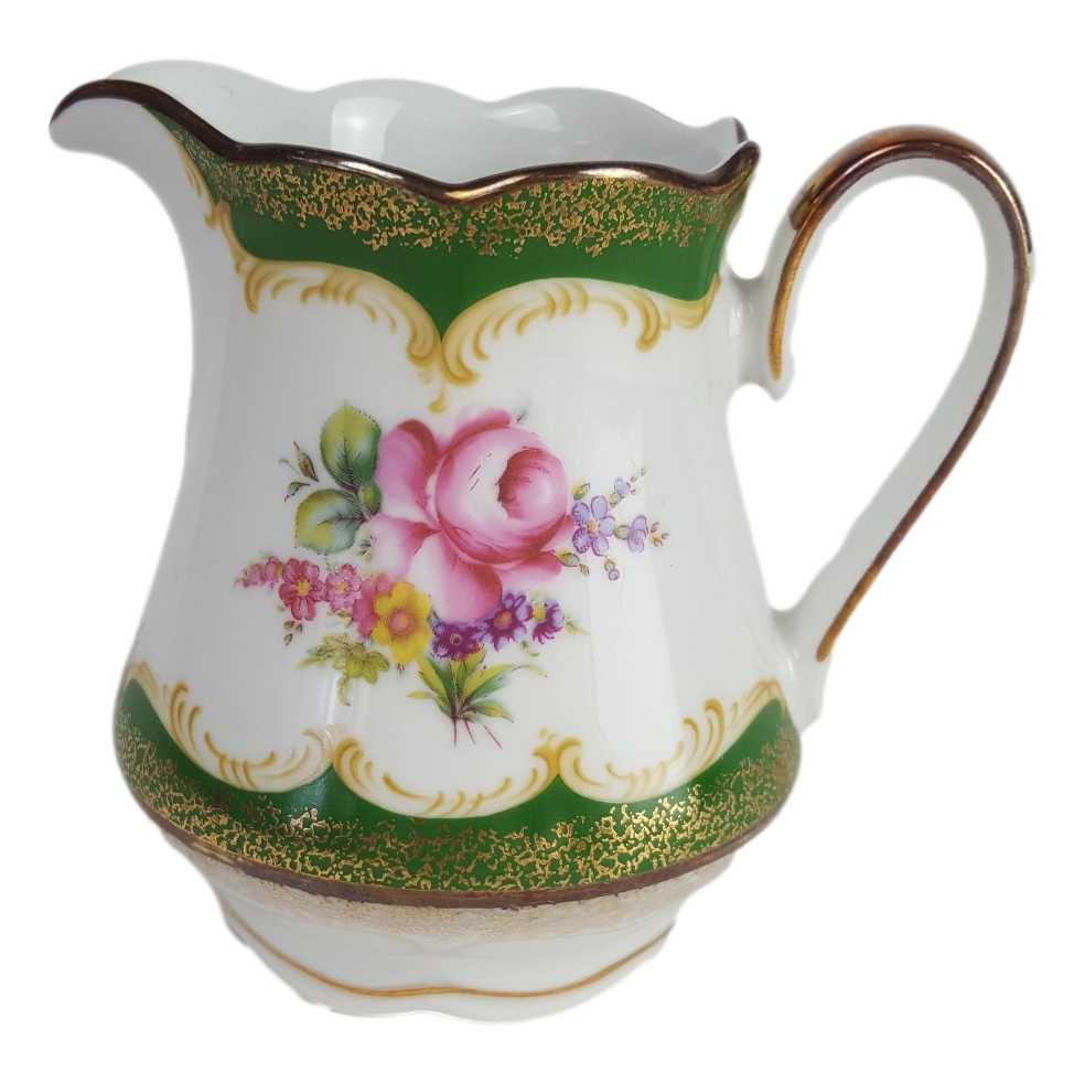 Milchkännchen Goldrand 0,2 L Winterling Röslau Blumendekor Blumen gebraucht - gut