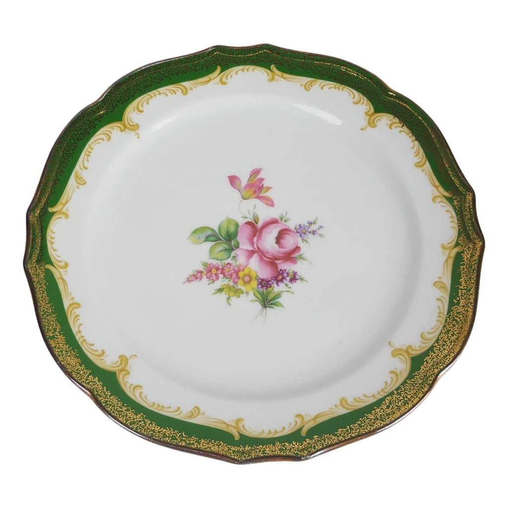 [458163914] Kuchenteller Dessertteller Goldrand 19,5 cm Winterling Röslau Blumendekor Blumen gebraucht - gut