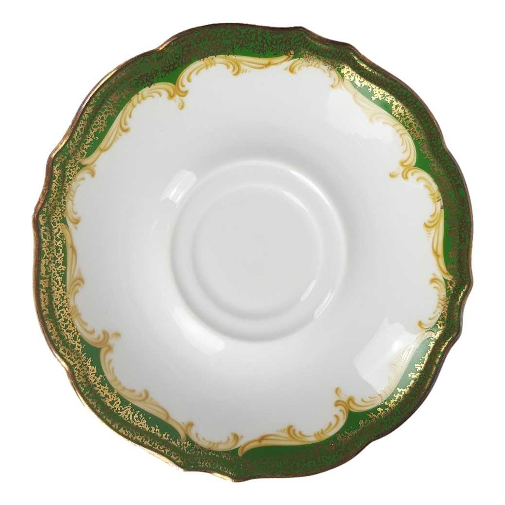 Untertasse Goldrand 14,7 cm Winterling Röslau Blumendekor Blumen gebraucht - gut