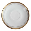 Untertasse Goldrand 14,9 cm Winterling Kirchenlamitz grau Dekor gebraucht - gut
