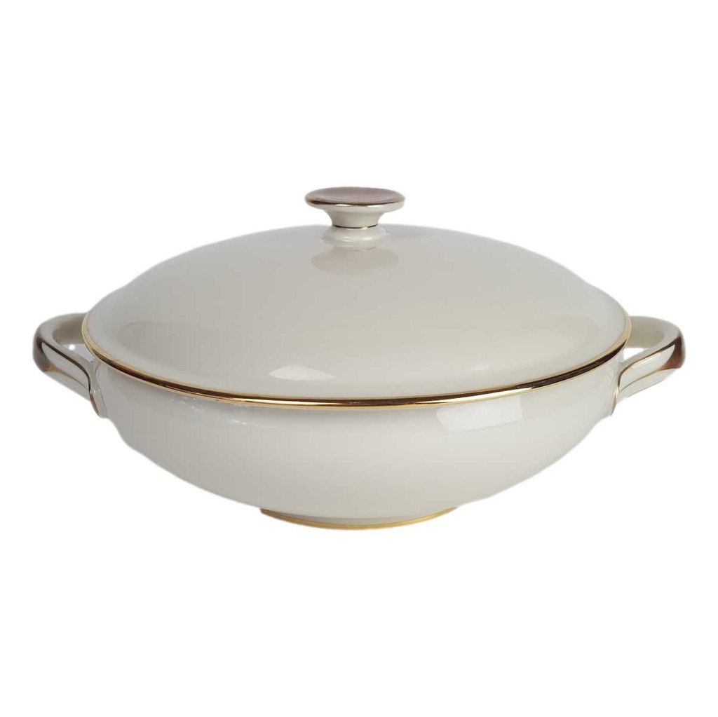 [458164160] Ragoutterrine Terrine Servierschüssel Goldrand 1 L Eschenbach Alte Formen W3636 gebraucht - gut