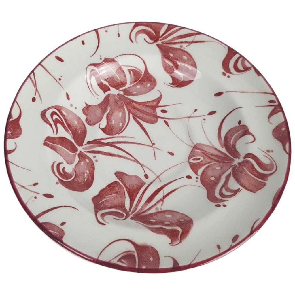 [458164165] Untertasse mit Stempel 14,9 cm Grindley English Bonapart Rot gebraucht - gut