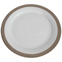 Kuchenteller Dessertteller 19,4 cm Eschenbach Venedig Perlrand Platinrand Bavaria gebraucht - gut