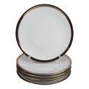 Kuchenteller Dessertteller Goldrand 19,8 cm Schaller weiß Bavaria gebraucht - gut