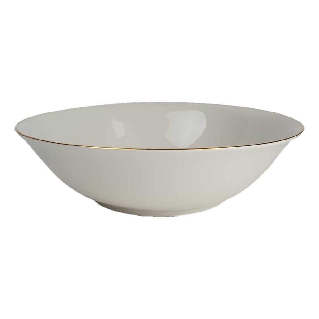 Schüssel Goldrand 25,4 cm Winterling elfenbein Beige gebraucht - gut
