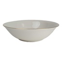 Schüssel Goldrand 25,4 cm Winterling elfenbein Beige gebraucht - gut