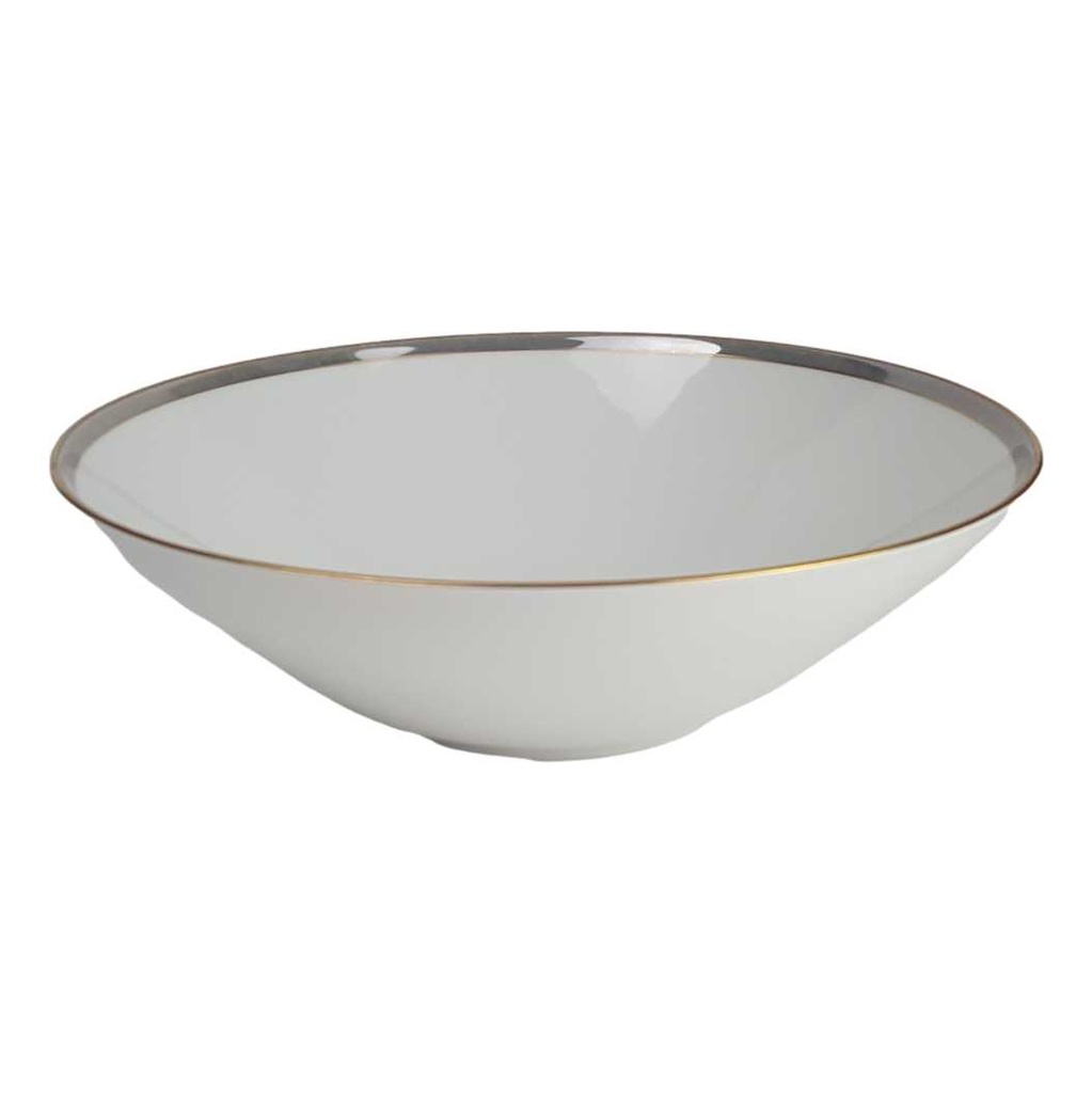 [458164196] Schüssel Goldrand 25 cm Edelstein Bavaria Grauband 21499 gebraucht - gut