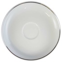 Untertasse 13,8 cm Rosenthal Lotus Ballett Platin Weiß gebraucht - gut